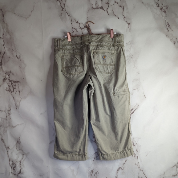 Carhartt Pants & Jumpsuits Carhartt Capri Beige Crop Straight Cargo Relaxed Fit Tan Poshmark